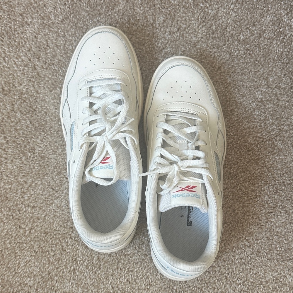 Reebok Classic White Sneakers with Red Accents